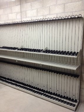 Combat Weapon Shelving in weapon evidence vault 
