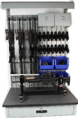 Combat Armory Workbenches for military and law enforcement armories.