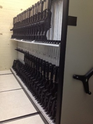 Mobile Weapon Shelving Storage