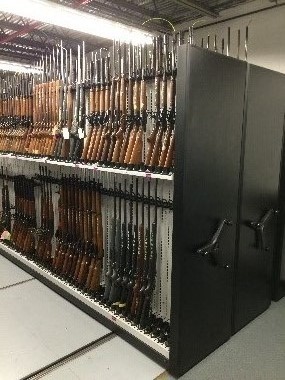 Combat Weapon Shelving storing weapon manufacturer rifle library